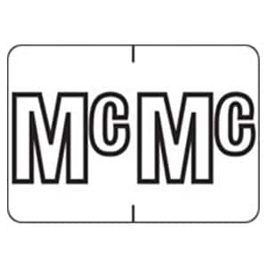 Sycom "Mc" End-Tab Labels 1"x1.5" 500/Rl