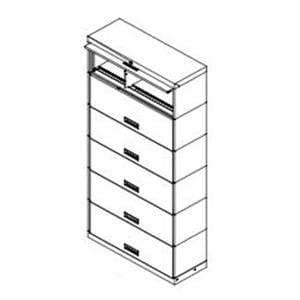 StakNLok2 Cabinet 6-Tier NoLck 36Wx76Hx15D Ea Ea