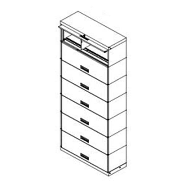 StakNLok2 Cabinet 7-Tier NoLck 36Wx88Hx15D Ea Ea