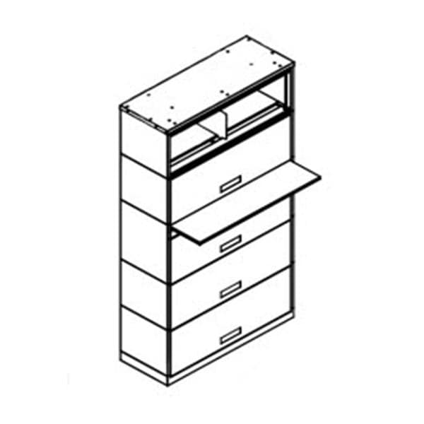 StakNLok2 200 Srs 5-Tier NoLck 36Wx66.5Hx15 Ea Ea