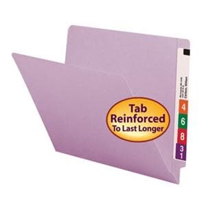 Top-Tab Colored Folder Lavender 11Pt Letter 100/Bx