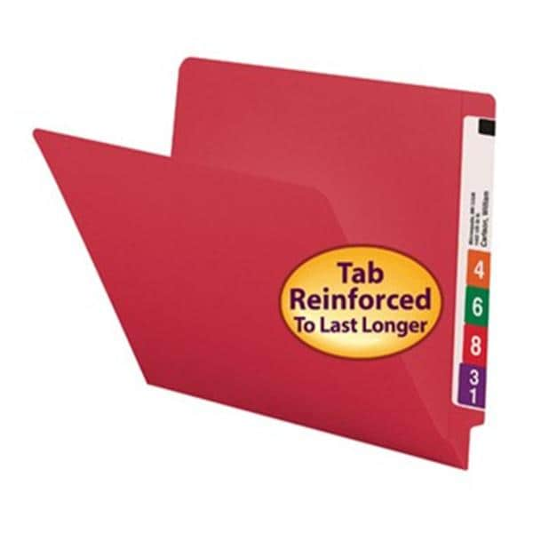 Top-Tab Colored Folder Red 11Pt Letter 100/Bx 100/Bx