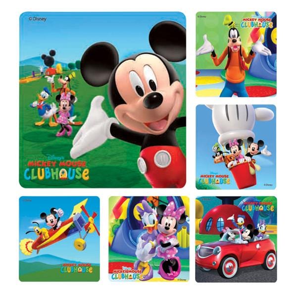 Stickers 2.5 in x 2.5 in Mickey Mouse Club Assorted 100/Rl