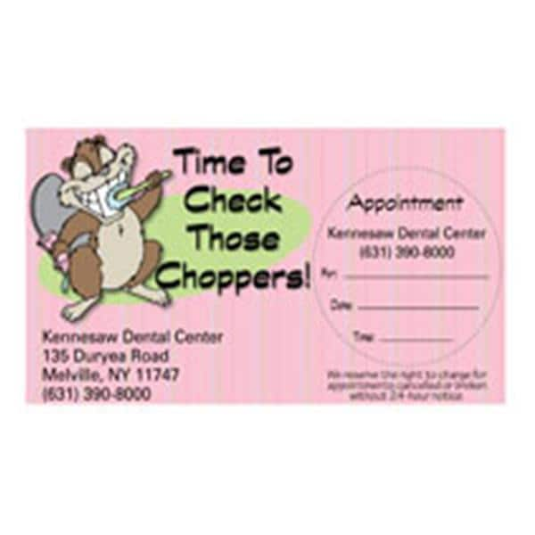 Peel N Stick Appointment Card Chopper Check 500/Bx