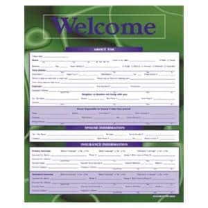 Registration Forms 2-Sided English 8.5 in x 11 in Adult 100/Pk