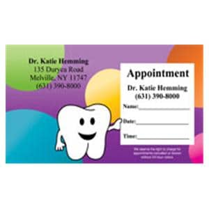 Peel N Stick Appointment Card Tooth with Color 500/Bx