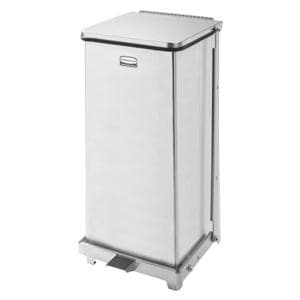 Square Step Can Stainless Steel 6.5 Gallon Ea