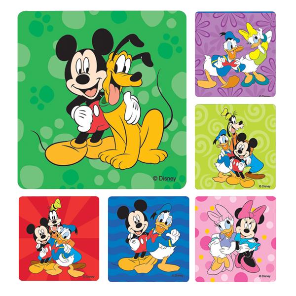 Stickers 2.5 in x 2.5 in Disney Pals Assorted 100/Rl