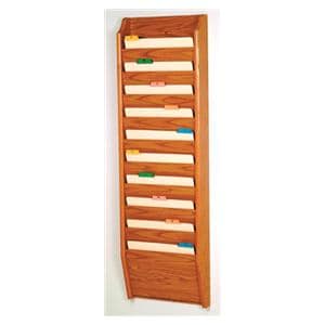 Chart Holder 10-Pocket Med Oak 14x48x3.75 Ea Ea