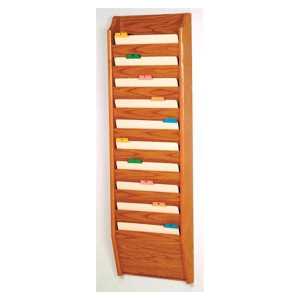 Chart Holder 10-Pocket Med Oak 14x48x3.75 Ea Ea