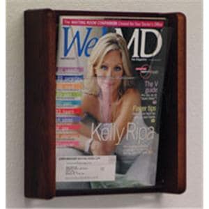 Stance Wall Magazine Display 1 Pocket Mahogany 11 3/8 in x 11 in x 3 in Ea