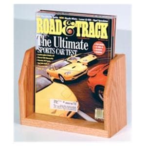 Counter Magazine Display 1 Pocket Light Oak 9.5 in x 7.5 in x 4 in Ea