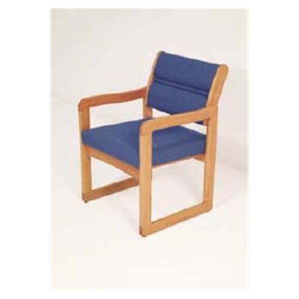 Dakota Wave Valley Guest Chair W/ Sld Bs & Arm Dlx Fbrc MltClr Ea