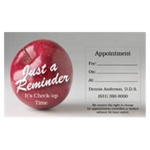 Peel N Stick Appointment Card Real Red Apple 500/Bx