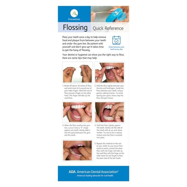 Quick Reference Card 2-Sided Flossing English 100/Pk