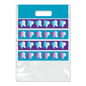 2-Color Bags Purple Teeth White 7.5 in x 9 in 100/Pk