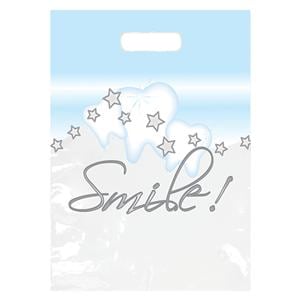 2-Color Bags Imprinted Stars & Smiles Large 9 in x 13 in 500/Pk