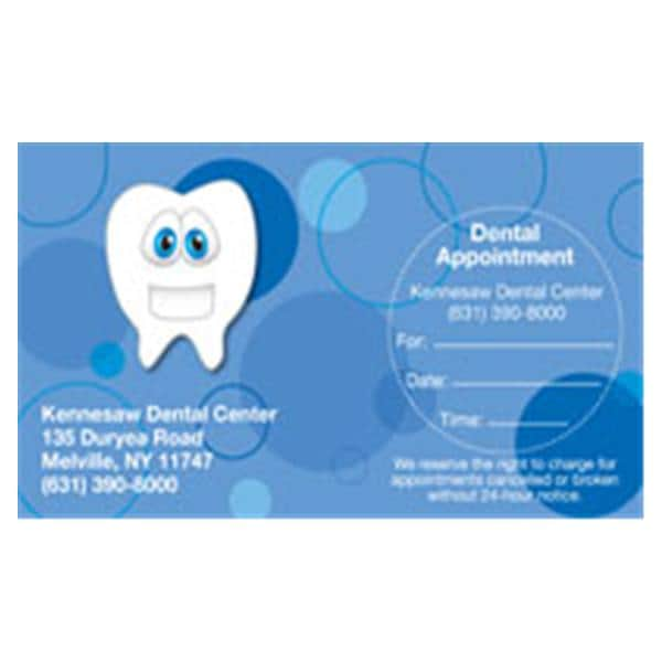 Peel N Stick Appointment Card Tooth Face 500/Bx