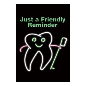 Imprinted Recall Cards Neon Sign Tooth 4 in x 6 in 250/Pk