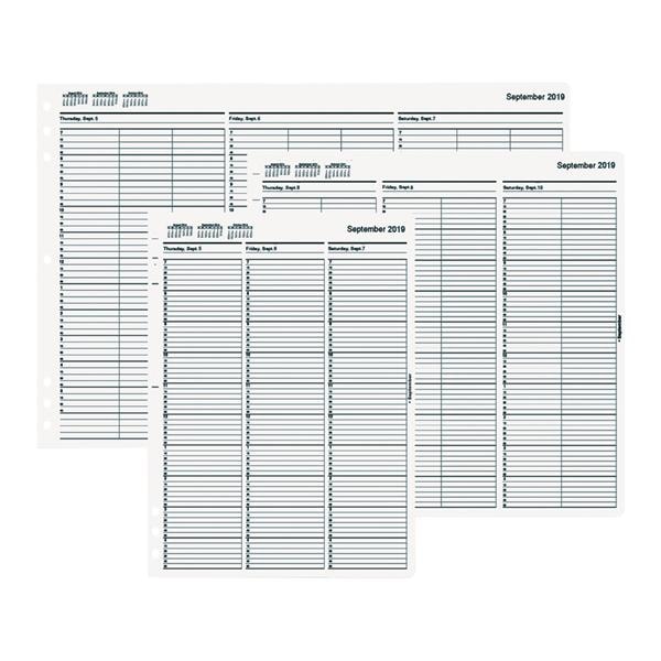 TimeScan Looseleaf 3Column Dated 17x11 Ea Ea