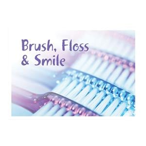 Laser 4-Up Recall Cards Brush Floss Smile 8.5 in x 11 in 200/Pk