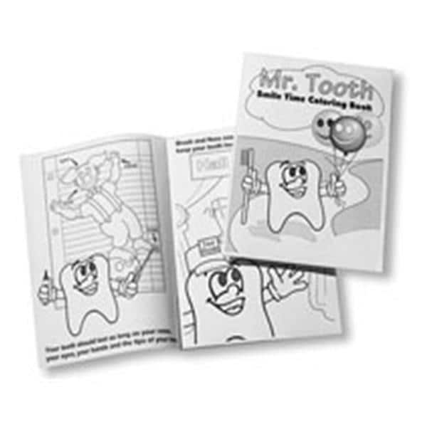 Coloring Book Mr. Tooth Smile Time 8 Pages English 100/Pk