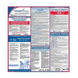 Poster Federal Labor Law Spanish 24 in x 27 in Ea