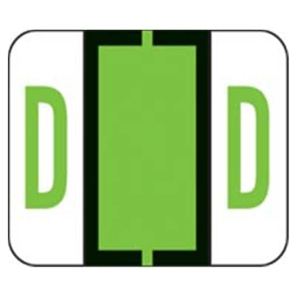 Tab "D" End Tab Labels Green 1.25"x1" 500/Rl