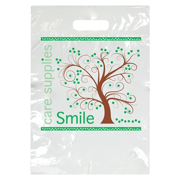 2-Color Bags Tree Smiles White 9 in x 13 in 100/Pk