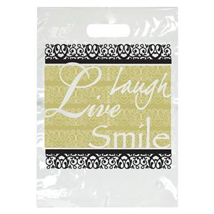 2-Color Bags Fancy Laugh White 9 in x 13 in 100/Pk