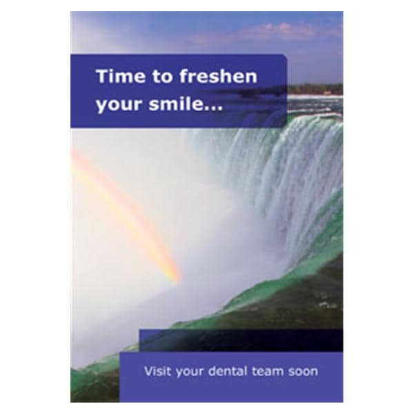 Imprinted Recall Cards Waterfall Freshen 4 in x 6 in 250/Pk