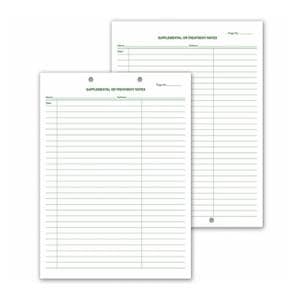 Supplemental Notes Forms 2-Sided 8.5 in x 11 in White With 2 Hole Punch 250/Pk