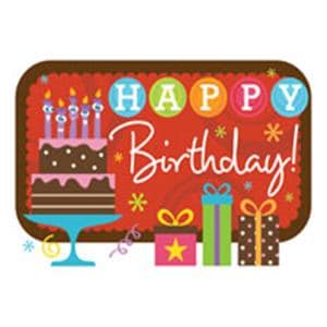 Imprinted Recall Cards Happy Birthday 4 in x 6 in 250/Pk