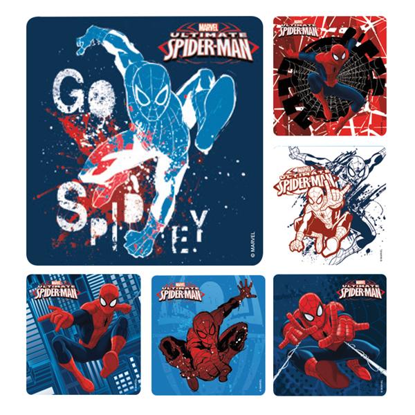 Stickers Spiderman Assorted 100/Rl