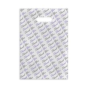 Scatter Print Bags Thank You Script 2 Sided Print Clear 100/Bx