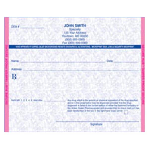 Prescription Pads Maine 1-Part Horizontal 10/Bx