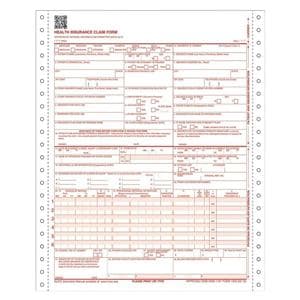 Insurance Claim Forms CMS-1500 2012 1-Part Continuous 8.5x11 White 1000/Pk