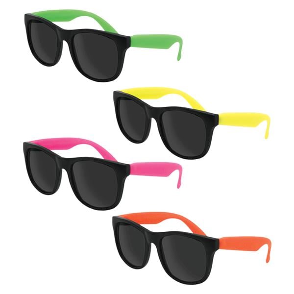 Toy Sunglasses Assorted Neon Sides 12/Pk