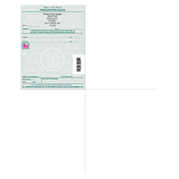 Personalized Laser Prescription Paper New Jersey Quarter Sheet 1000/Bx