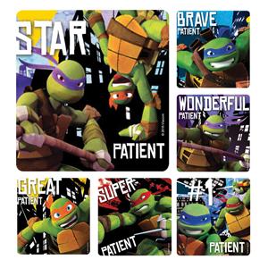 Stickers 2.5 in x 2.5 in Teenage Mutant Ninja Turtles Patient Assorted 100/Rl