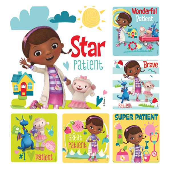 Stickers 2.5 in x 2.5 in Doc McStuffins Patient Assorted 100/Rl