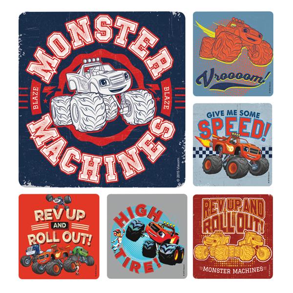 Stickers 2.5 in x 2.5 in Blaze & The Monster Machines Assorted 100/Rl