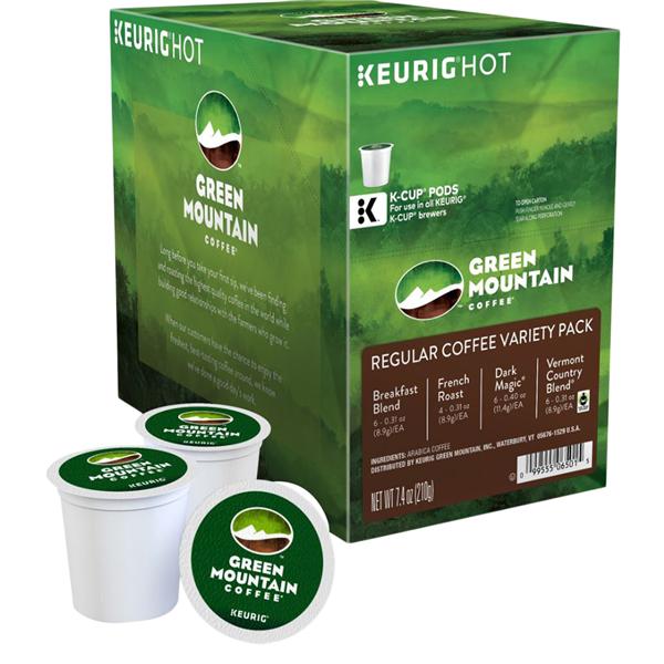 Green Mountain Coffee Regular Variety Pack Coffee K-Cups, 22/box 22/Bx