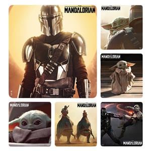 Stickers 2.5 in x 2.5 in Star Wars Mandalorian Assorted 100/Rl