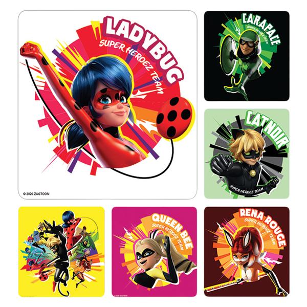 Stickers 2.5 in x 2.5 in Miraculous Assorted 100/Rl