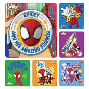 Stickers 2.5 in x 2.5 in Spiderman & His Amazing Friends 100/Rl