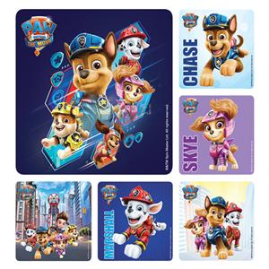 Nickelodeon Stickers 2.5 in x 2.5 in PAW Patrol The Movie Assorted 100/Rl