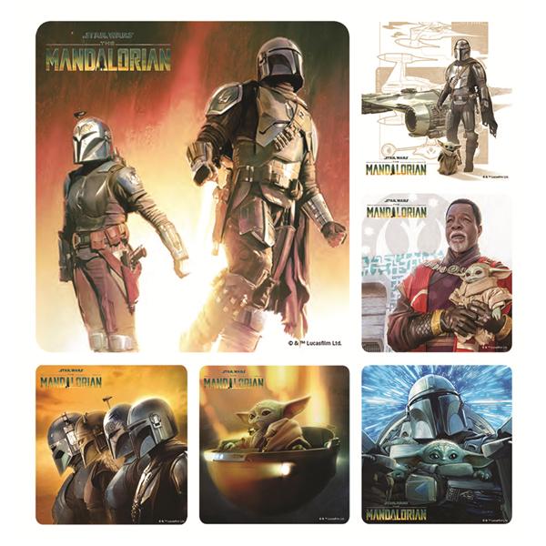 Star Wars Stickers 2.5 in x 2.5 in Mandalorian Season 3 100/Rl