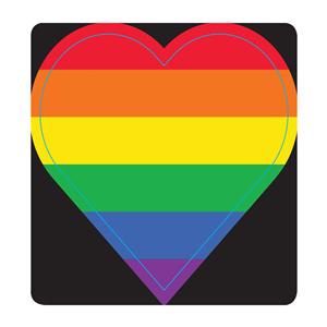 Stickers Rainbow Heart Pride 100/Rl