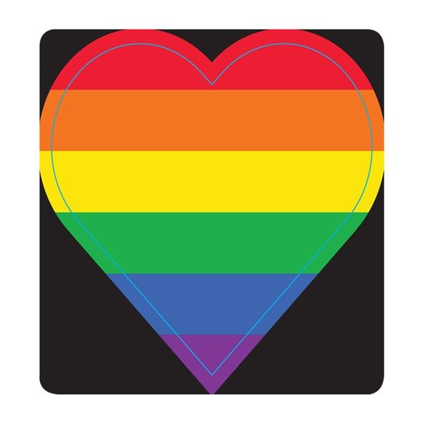 Stickers Rainbow Heart Pride 100/Rl